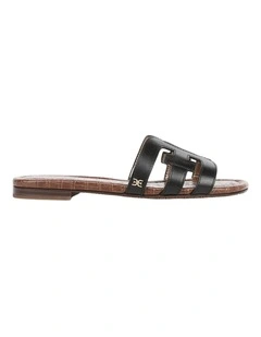 Bay Sandals in Black Leather