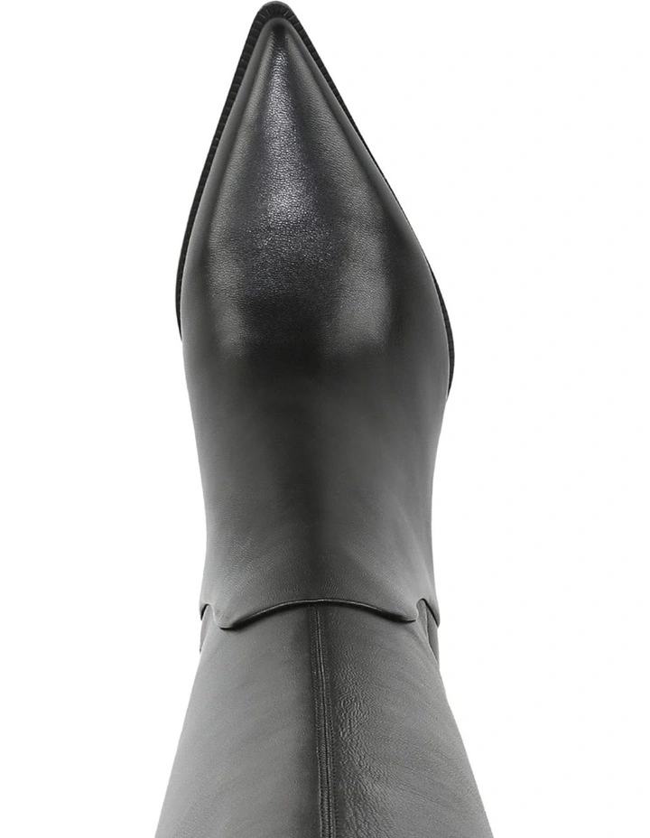 Yulia Knee Boots in Black Leather image 4
