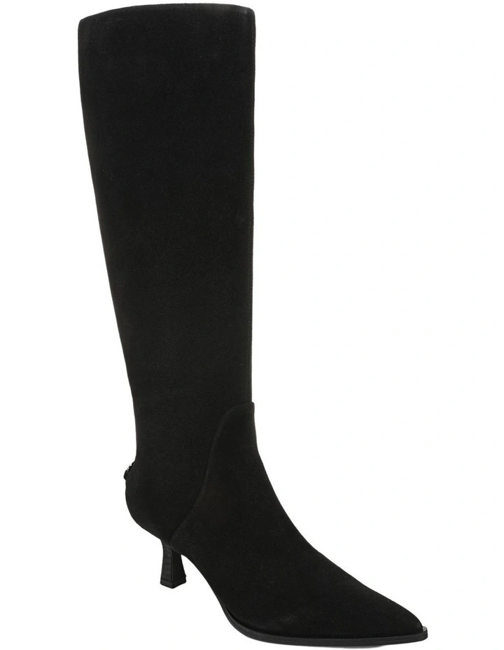 Yulia Knee Boots in Black Suede image 2