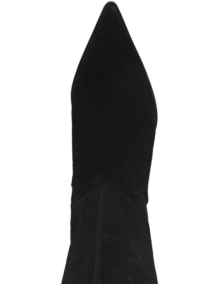 Yulia Knee Boots in Black Suede image 4