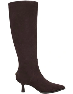 Yulia Knee Boots in Dark Chocolate Suede