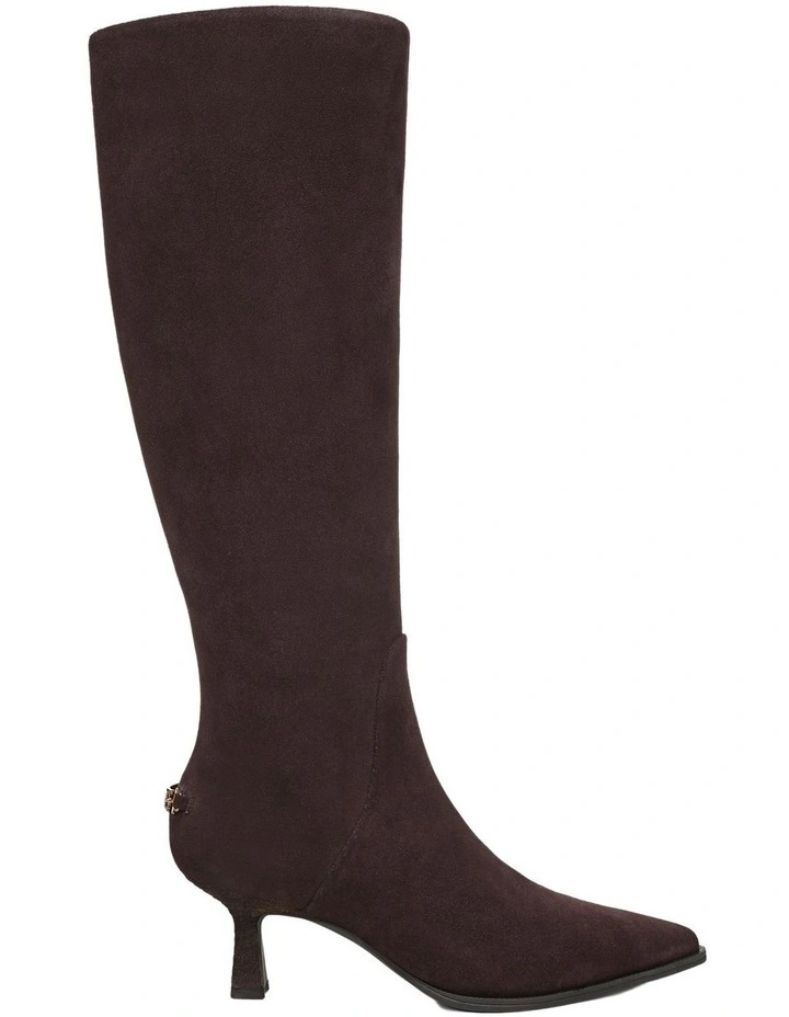 Yulia Knee Boots in Dark Chocolate Suede image 1