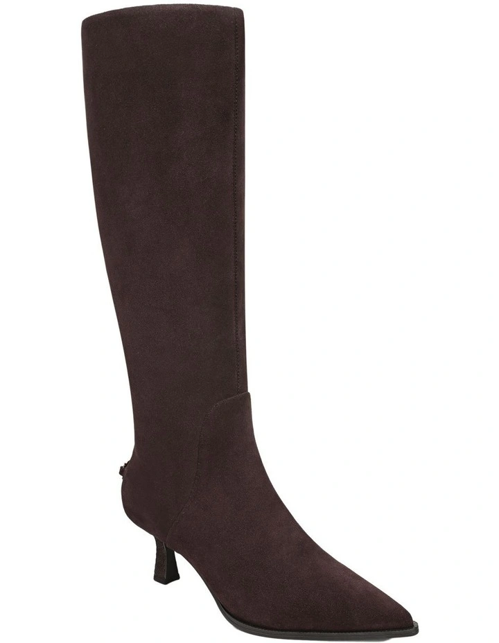 Yulia Knee Boots in Dark Chocolate Suede image 2