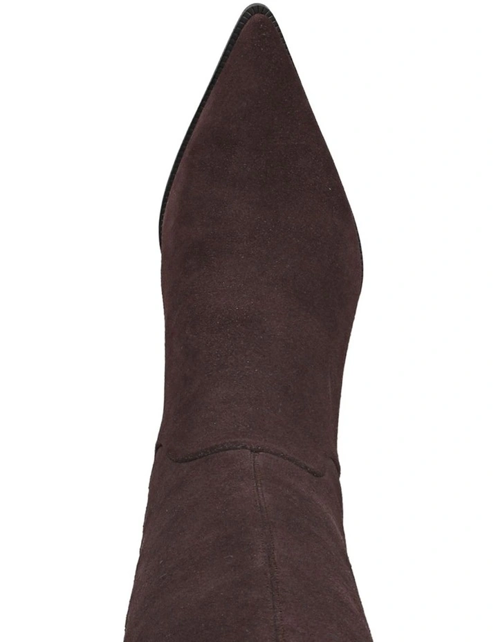 Yulia Knee Boots in Dark Chocolate Suede image 4
