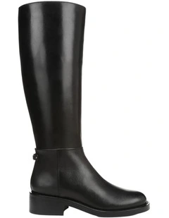 Milla Knee Boots in Black Leather