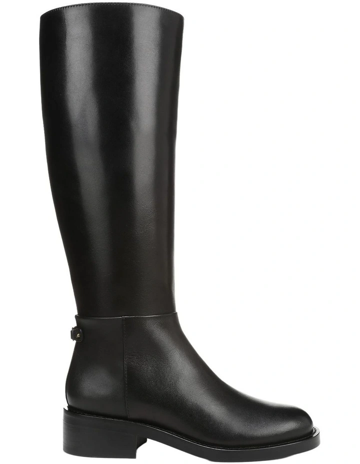 Milla Knee Boots in Black Leather image 1