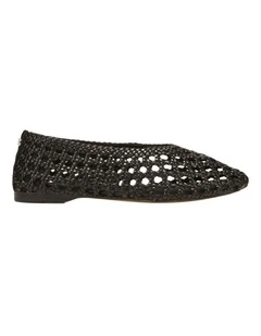 Shira Ballet Flats in Black Leather