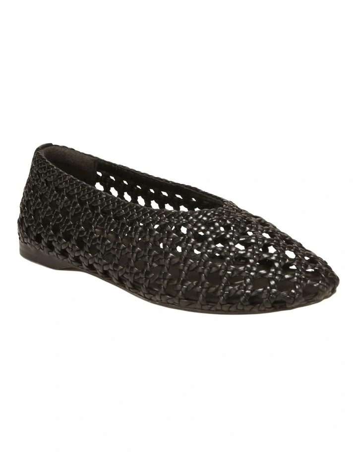 Shira Ballet Flats in Black Leather image 2