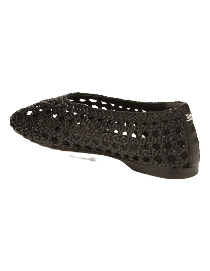 Shira Ballet Flats in Black Leather image 3