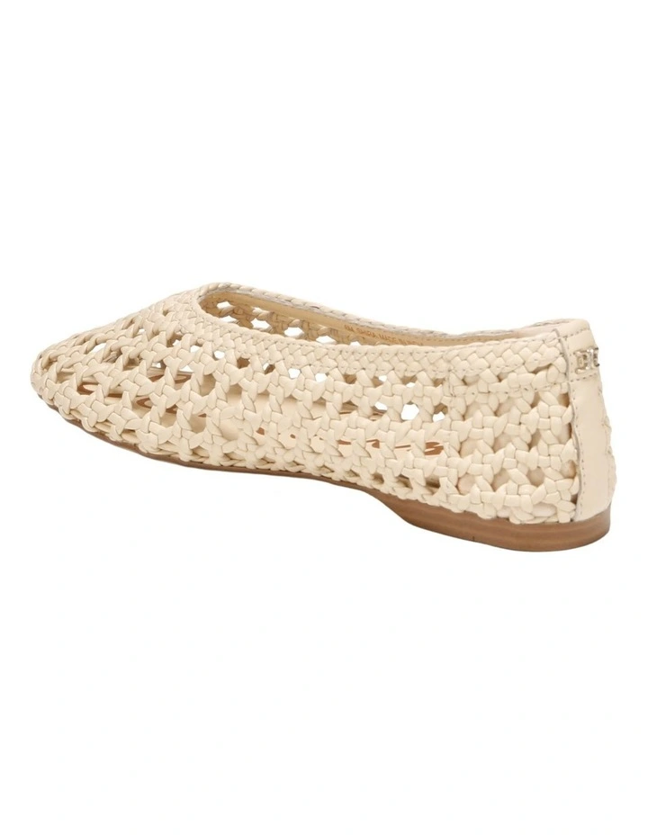 Shira Ballet Flats in Ivory Leather image 3