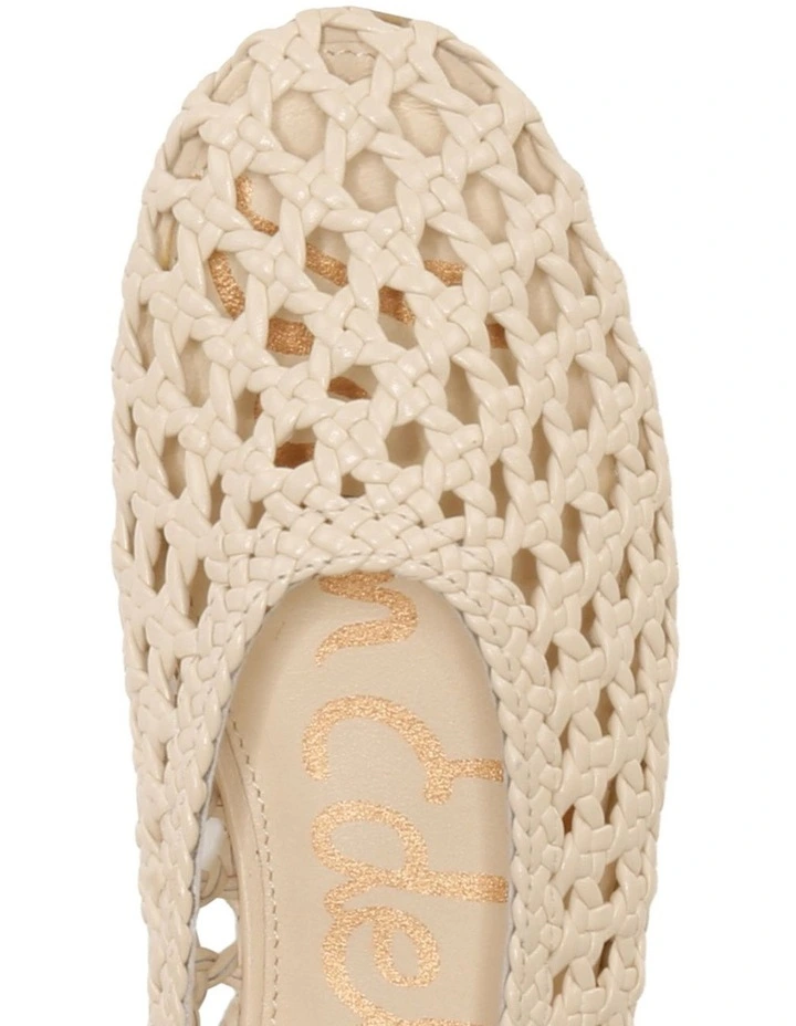 Shira Ballet Flats in Ivory Leather image 4