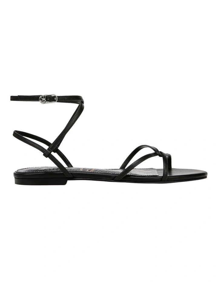 Ellina Sandals in Black Leather image 1