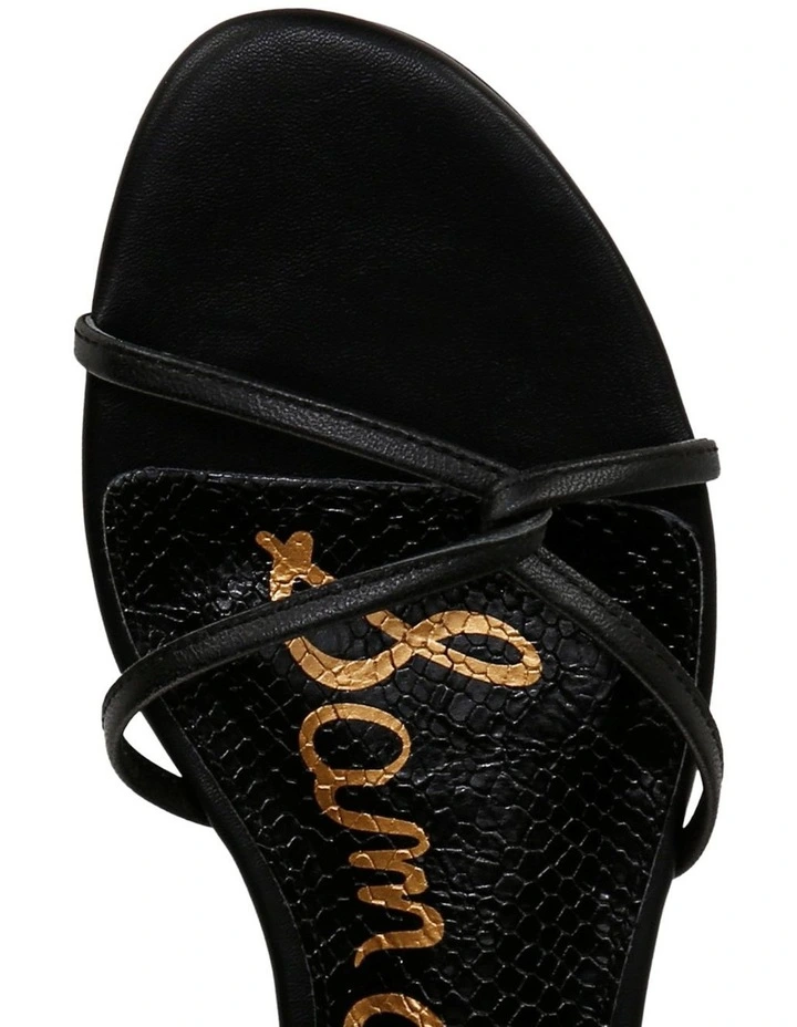 Ellina Sandals in Black Leather image 4