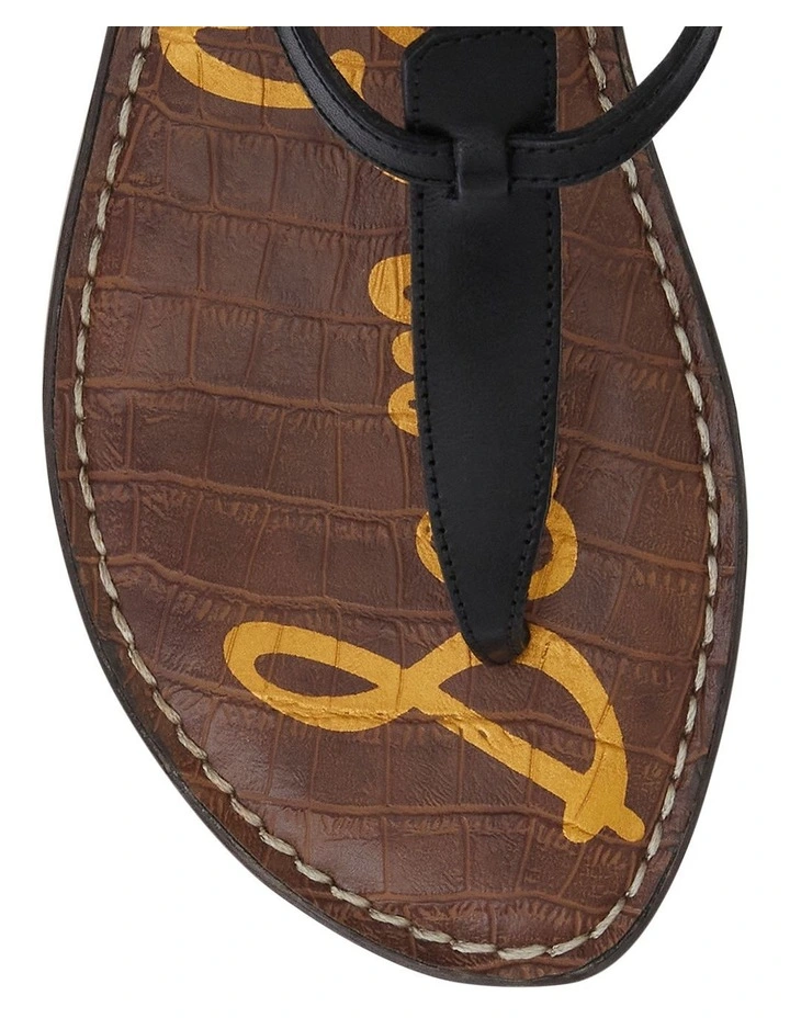 Gigi Sandals in Black Leather image 4