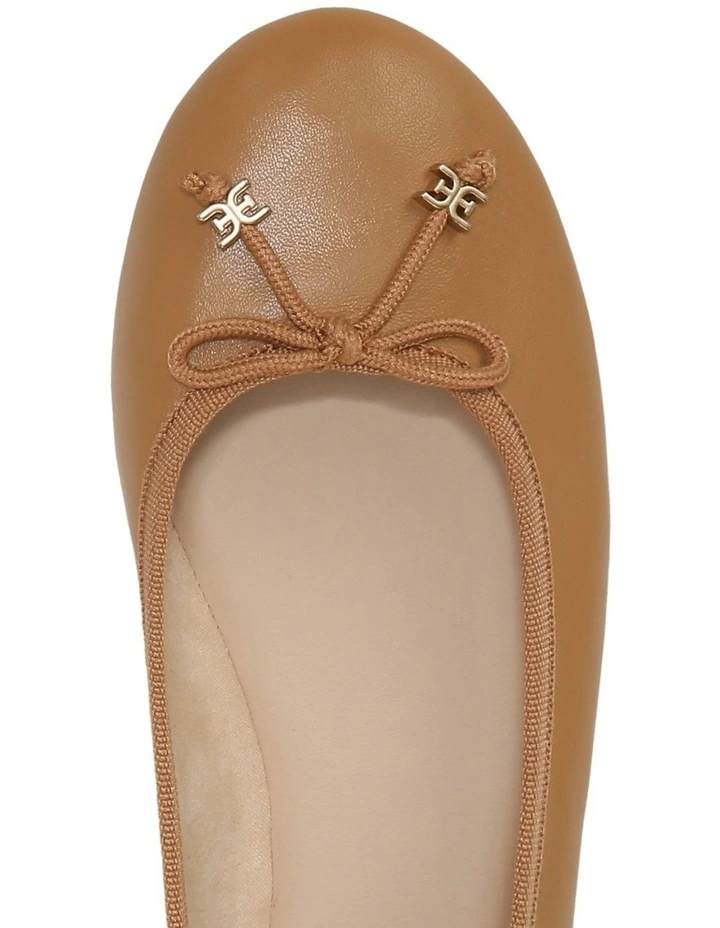 Felicia Ballet Flat in Buff Tan Leather image 4