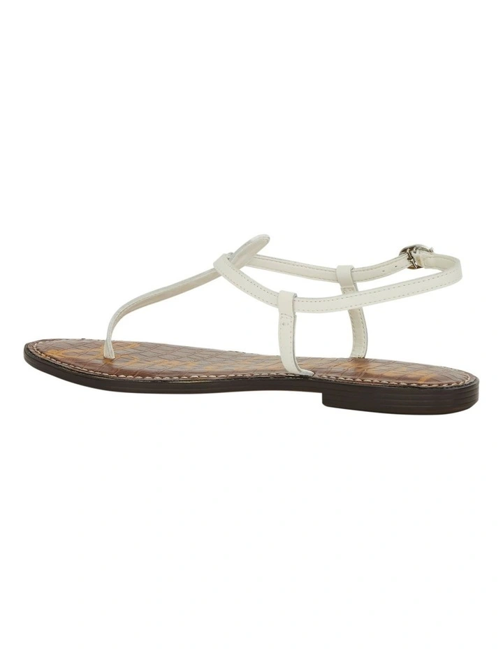 Gigi Sandals in Bright White Leather image 3