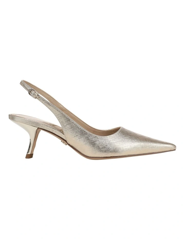 Bianka Sling Heeled Shoes in Goldleaf Metallic image 1