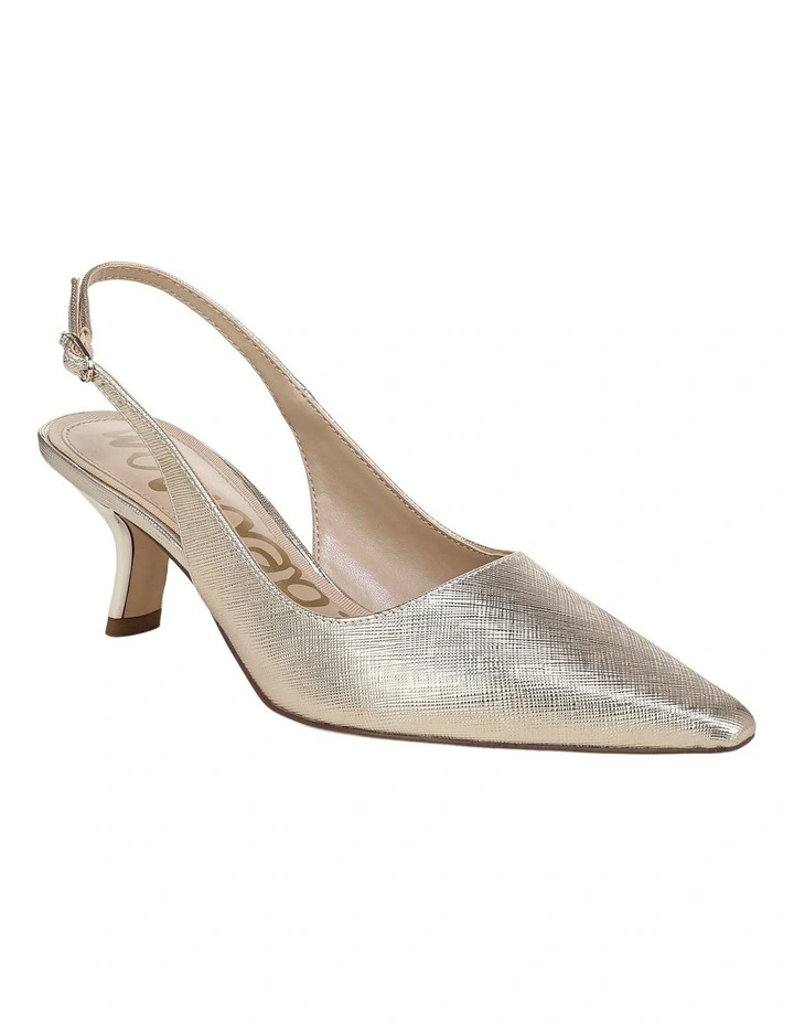 Bianka Sling Heeled Shoes in Goldleaf Metallic image 2