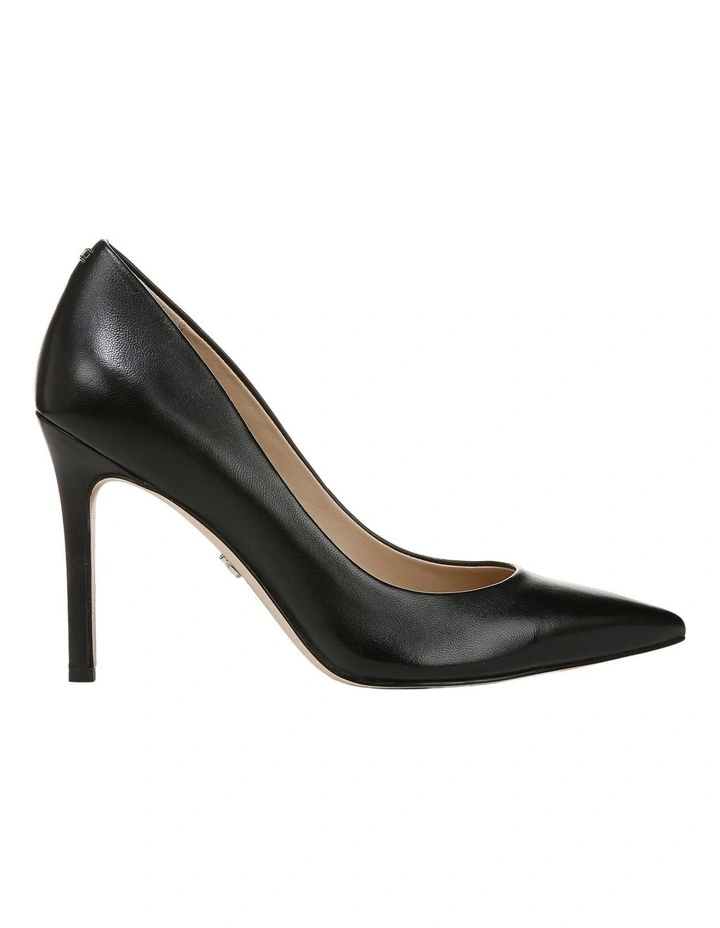 Hazel Heeled Shoes in Black Leather image 1