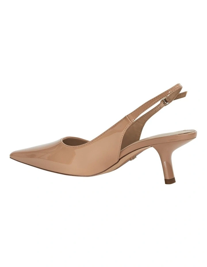 Bianka Sling Heeled Shoes in Golden Sand Patent image 3