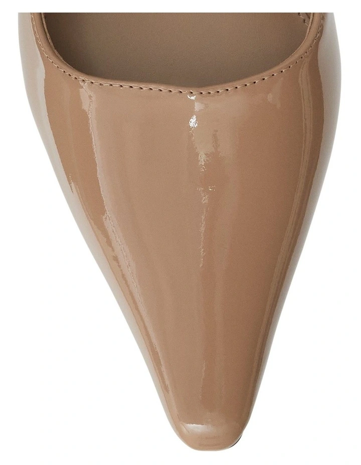 Bianka Sling Heeled Shoes in Golden Sand Patent image 4