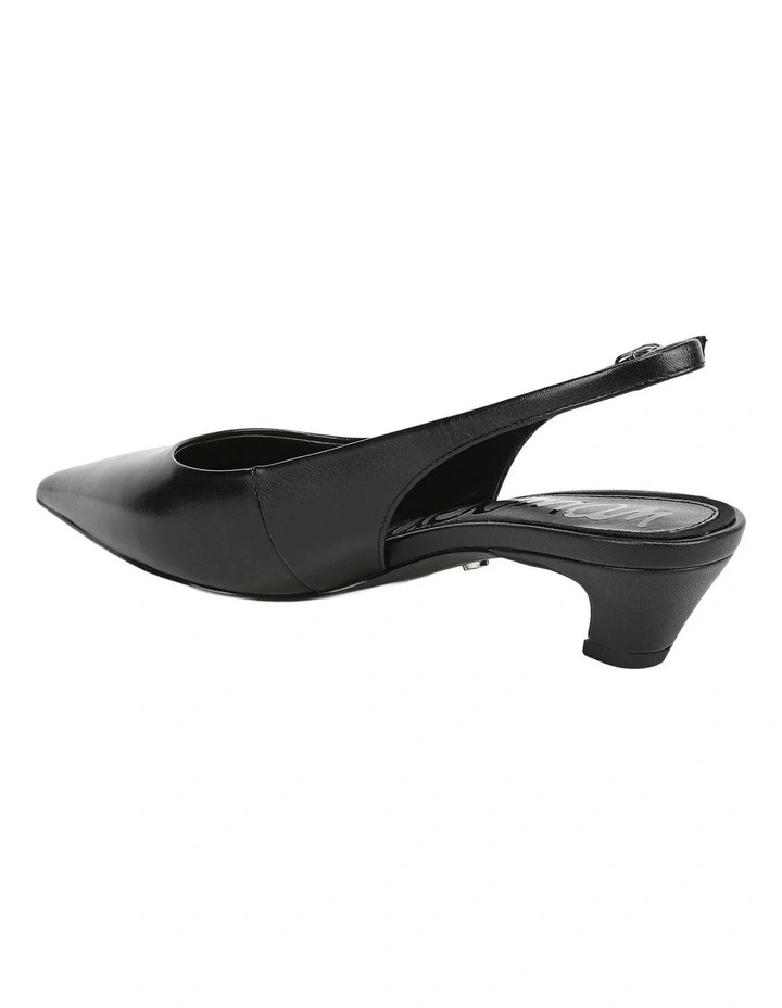 Finch Heeled Shoes in Black Leather image 3