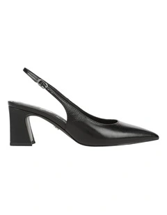 Winfred Heeled Shoes in Black Leather