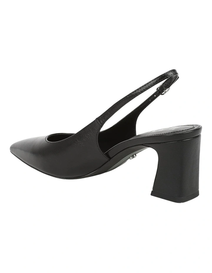 Winfred Heeled Shoes in Black Leather image 3