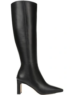 Sylvia Boots in Black Leather