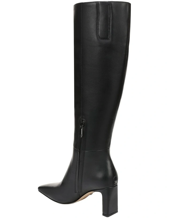 Sylvia Boots in Black Leather image 3