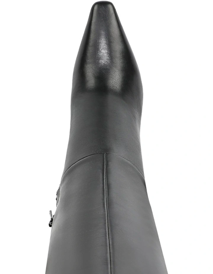 Sylvia Boots in Black Leather image 4