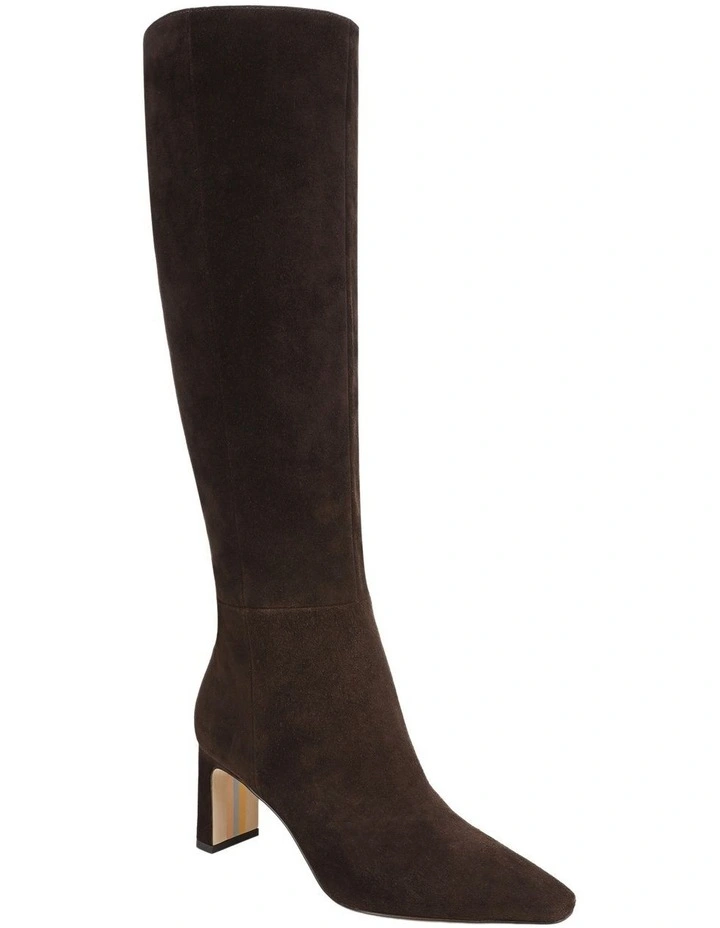 Sylvia Boots in Chocolate Brown Suede image 2