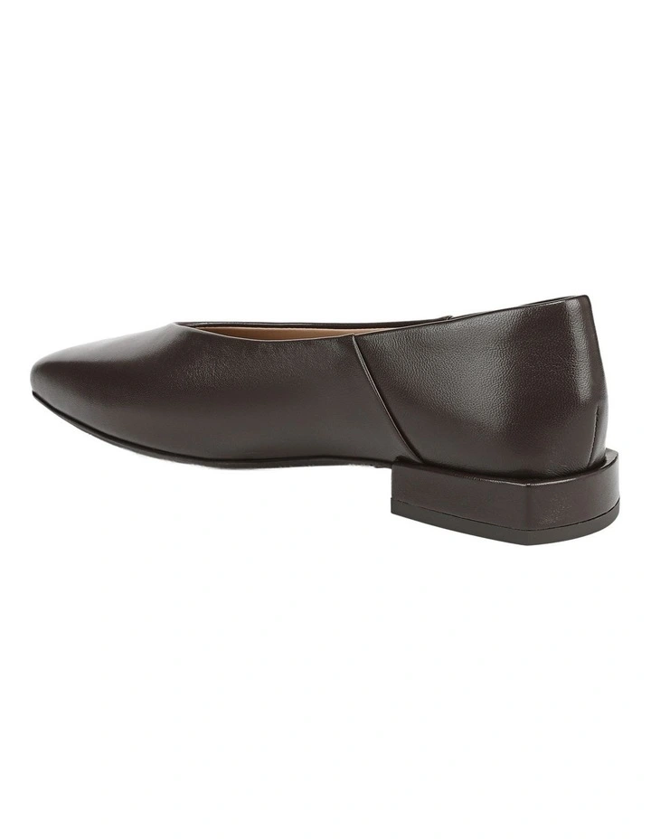 Kasey Flat Shoes in Cafe Noir Leather image 3