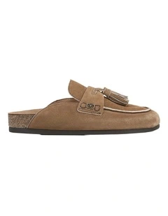 Astrid Mules in Terra Toffee Suede