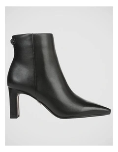 Saige Ankle Boots in Black Leather
