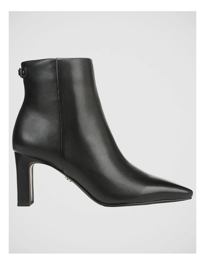 Saige Ankle Boots in Black Leather image 1