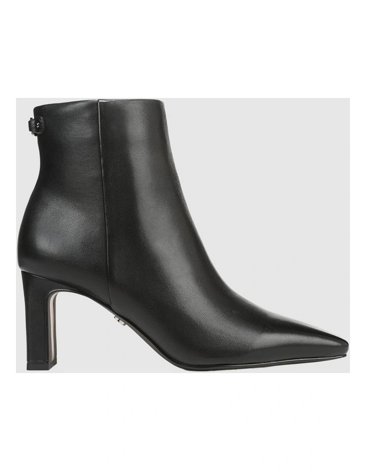 Saige Ankle Boots in Black Leather image 1