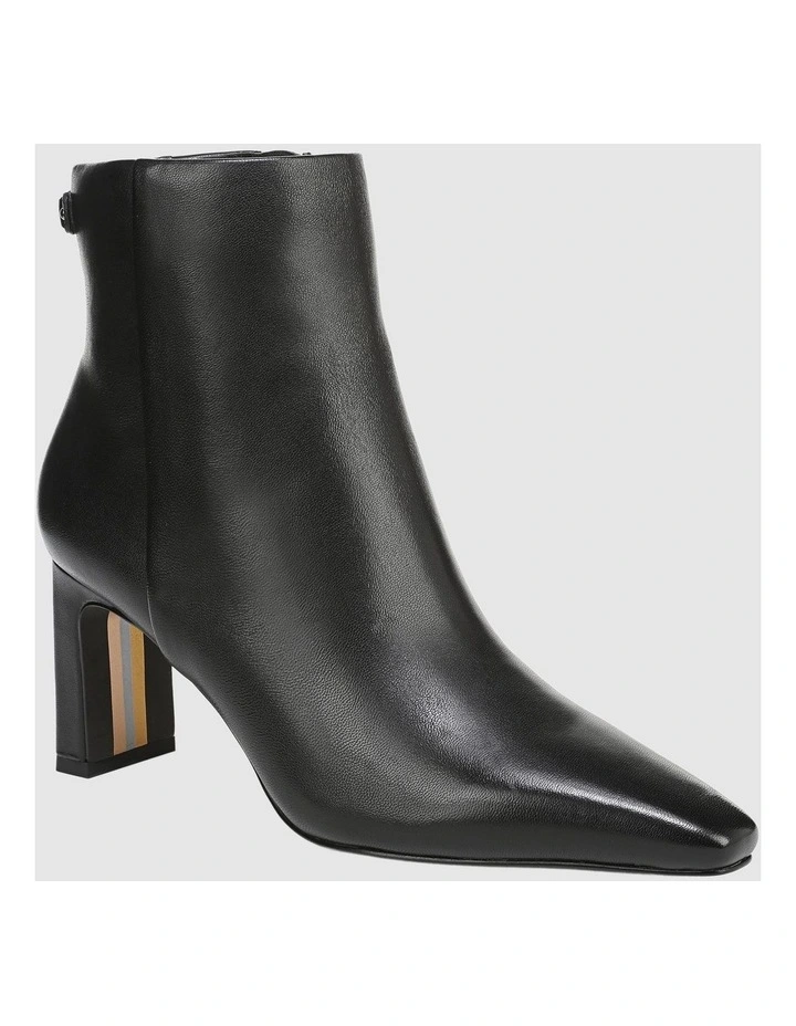 Saige Ankle Boots in Black Leather image 2