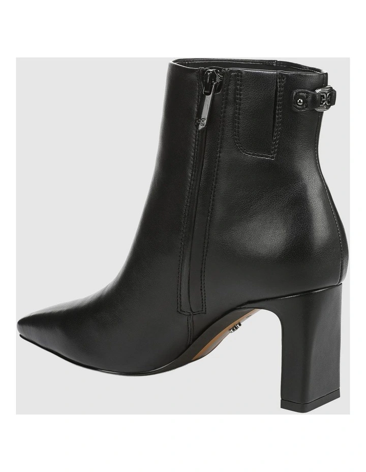 Saige Ankle Boots in Black Leather image 3