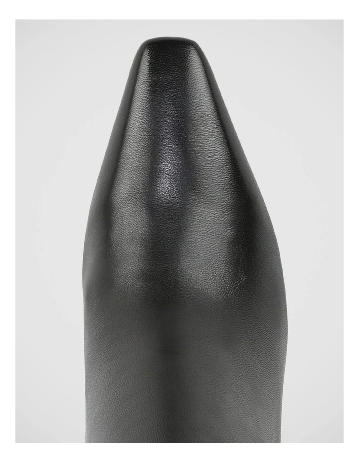 Saige Ankle Boots in Black Leather image 4
