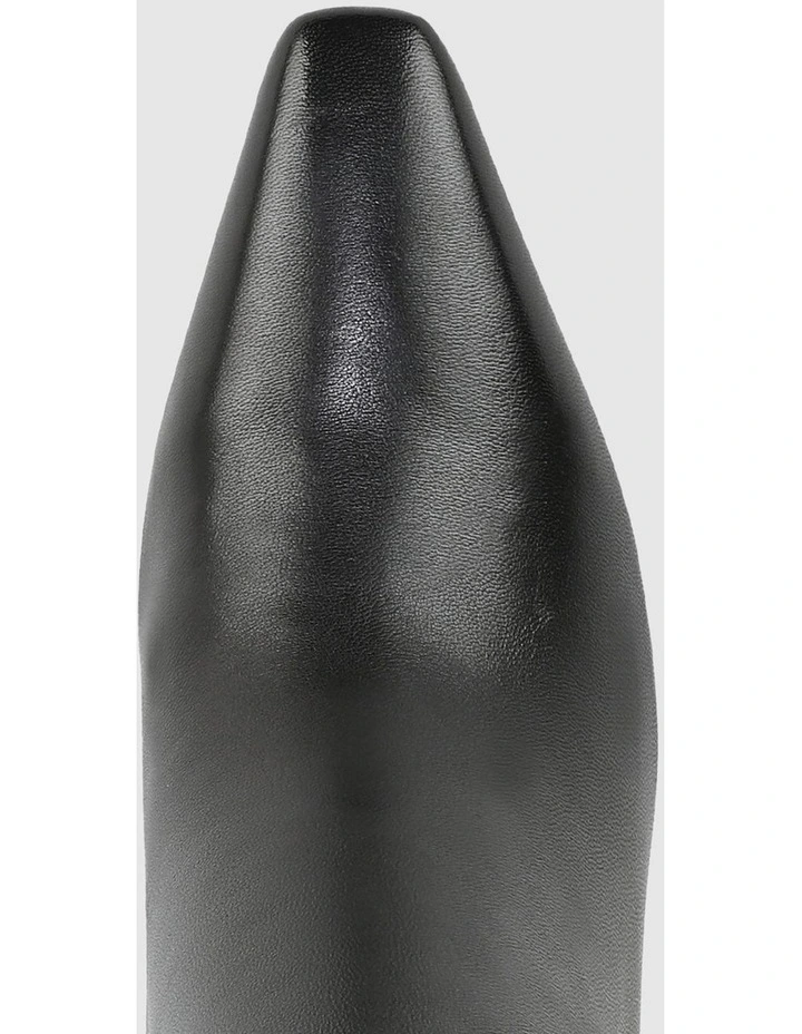 Saige Ankle Boots in Black Leather image 4