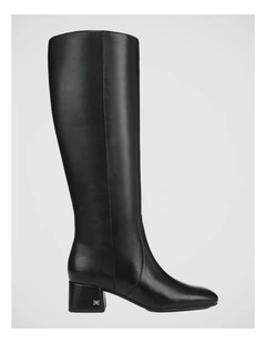 Porter Knee Boot in Black Leather