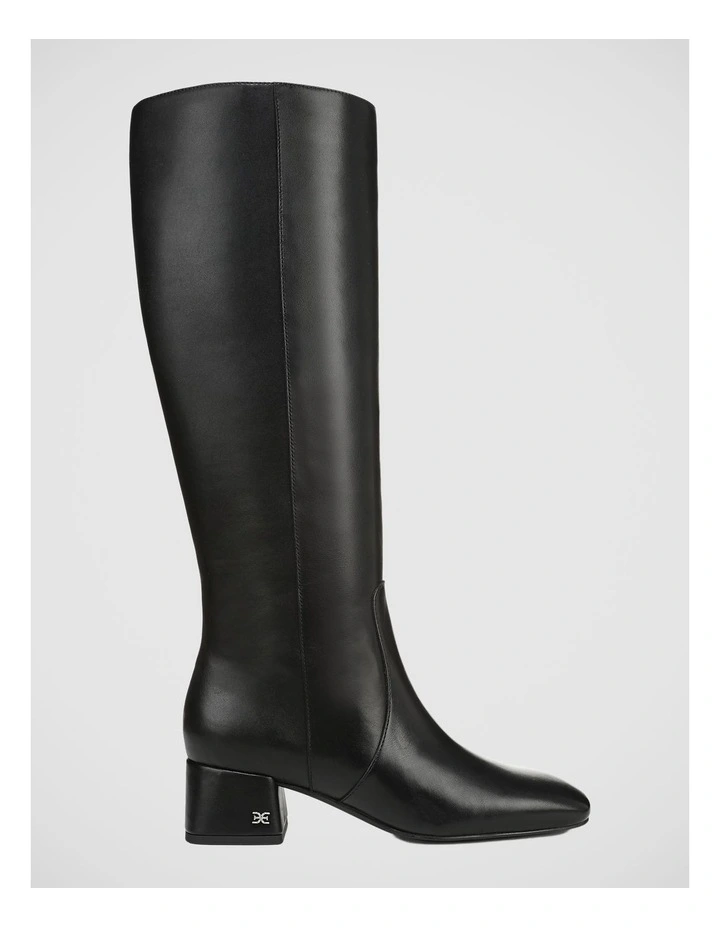 Porter Knee Boot in Black Leather image 1