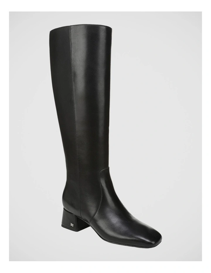 Porter Knee Boot in Black Leather image 2