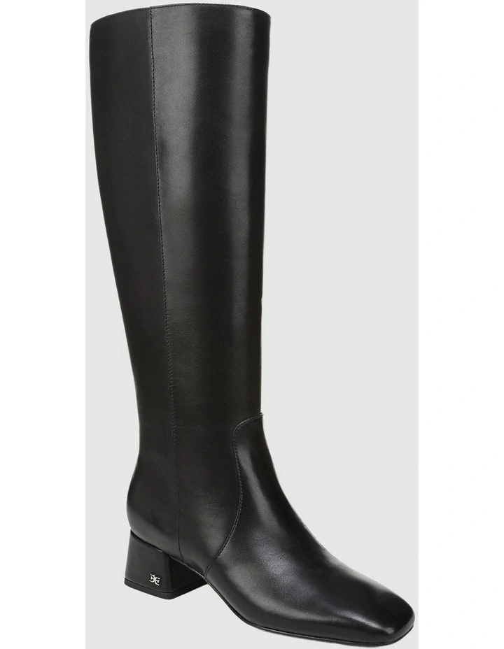 Porter Knee Boot in Black Leather image 2