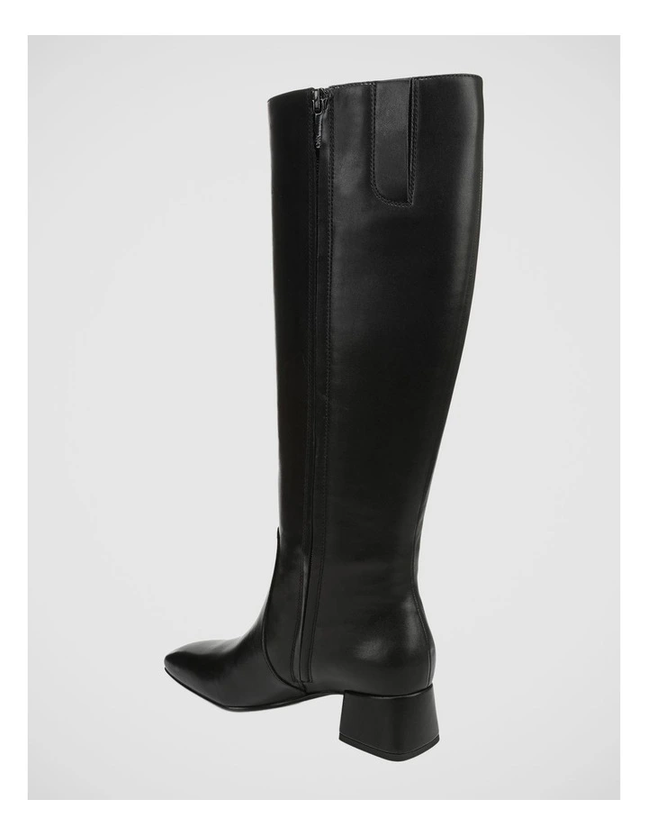 Porter Knee Boot in Black Leather image 3