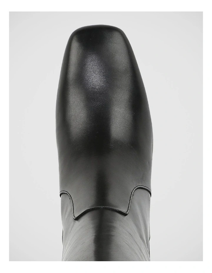 Porter Knee Boot in Black Leather image 4