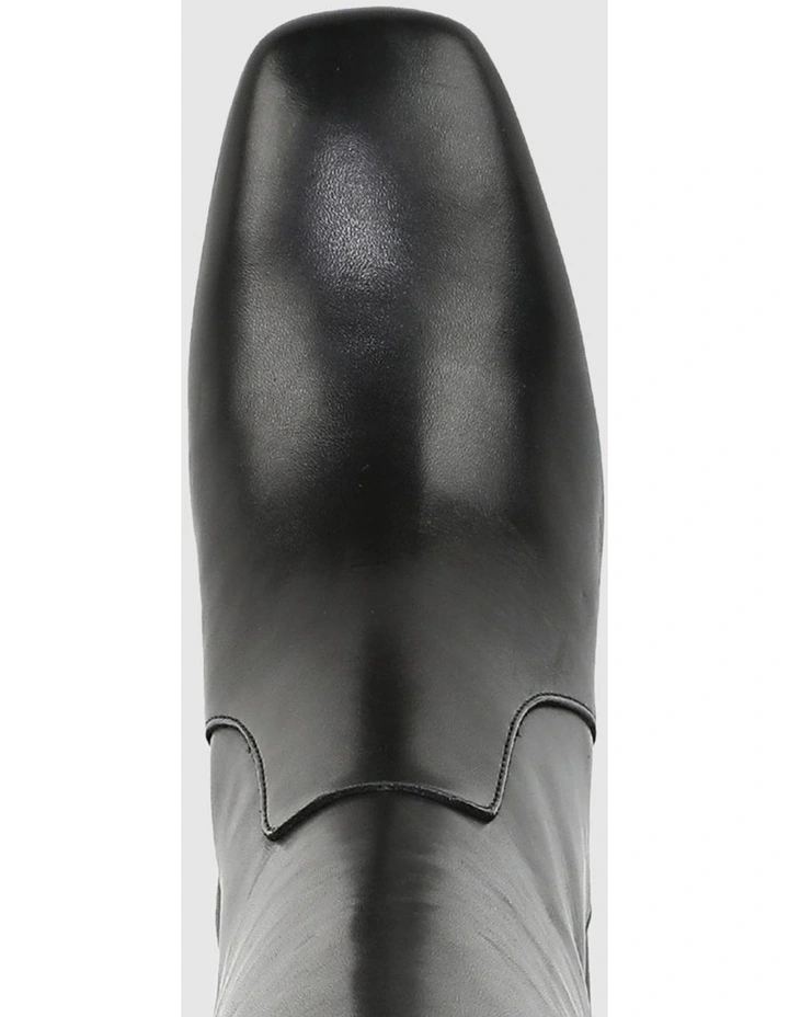 Porter Knee Boot in Black Leather image 4