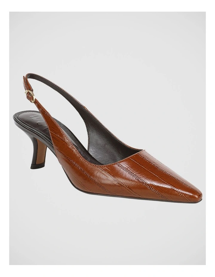 Bianka Sling Pump in French Cognac Leather image 2