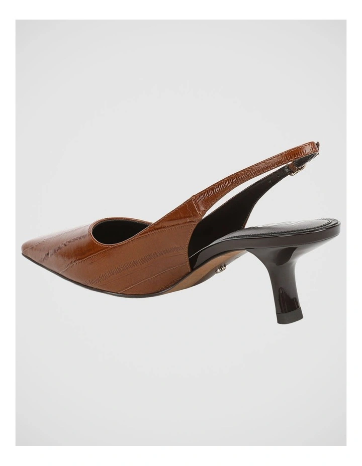 Bianka Sling Pump in French Cognac Leather image 3